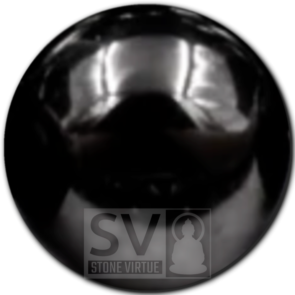 8mm natural Jet bead, known for its powerful protective qualities, helping to ward off negativity and support emotional grounding.