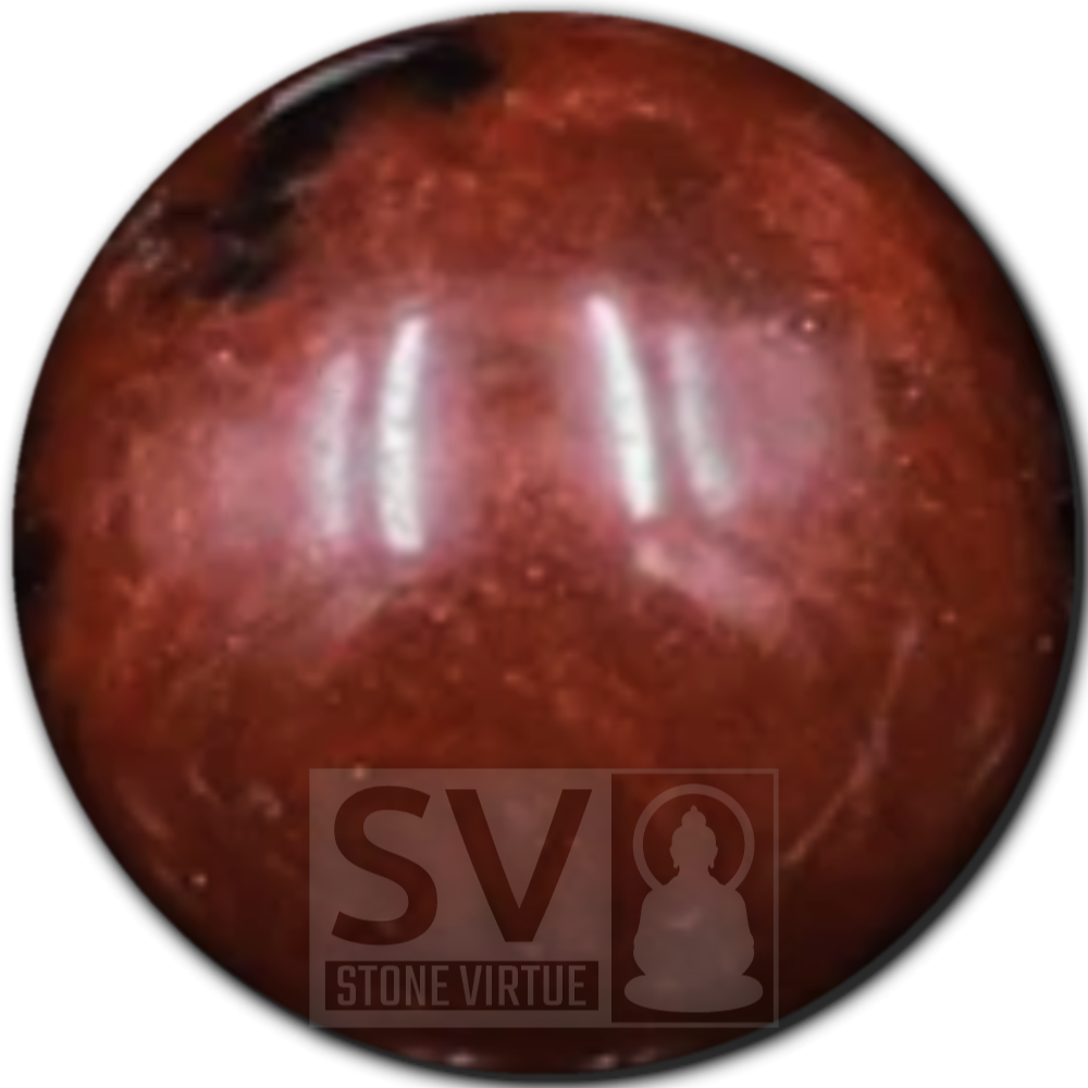 8mm natural Mahogany Obsidian bead, associated with grounding energy, protection, and fostering strength and resilience.