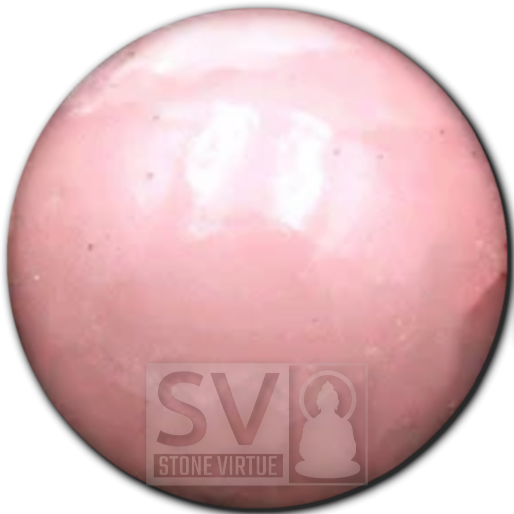 8mm natural Pink Opal bead, known for promoting emotional healing, love, and compassion, supporting a sense of calm.