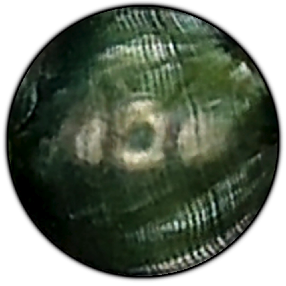 8mm natural Seraphinite bead, valued for spiritual connection, promoting healing, peace, and angelic communication.