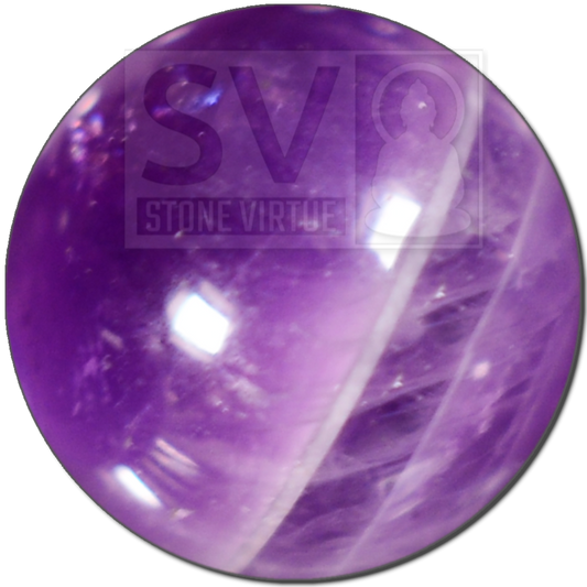 8mm natural Amethyst bead, known for its spiritual healing properties, promoting tranquility, clarity, and protection from negative energy.