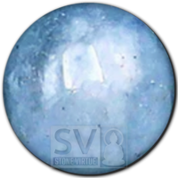 8mm natural Aquamarine bead, known for calming energies, enhancing clarity, courage, and aiding in self-expression.