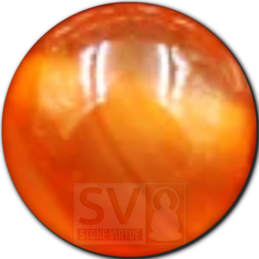 8mm natural Carnelian bead, known for its energizing qualities, enhancing courage, motivation, and creative expression.