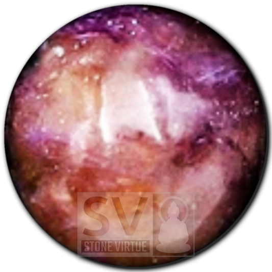 8mm natural Charoite bead, associated with transformation, insight, and overcoming fears while promoting inner strength.