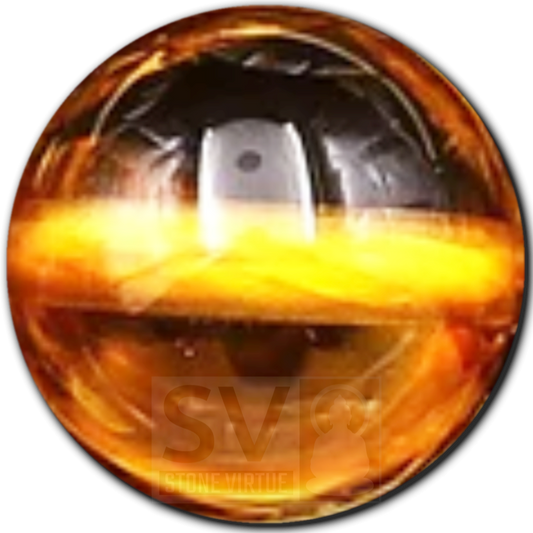 8mm natural Citrine bead, known for its energizing and uplifting properties, promoting joy, abundance, and confidence.
