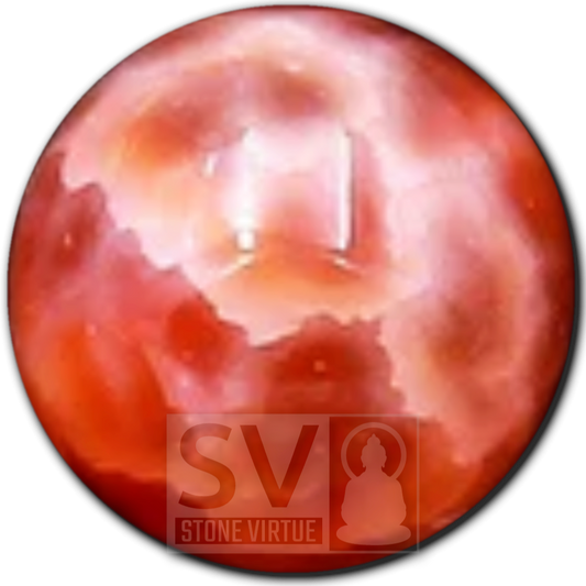 8mm natural Fire Agate bead, associated with protection, passion, and energy, fostering a sense of security and vitality.