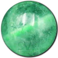 8mm natural Green Fluorite bead, known for its cleansing and healing properties, promoting balance, renewal, and mental clarity.