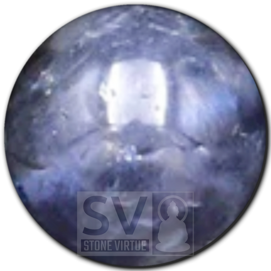 8mm natural Iolite bead, associated with intuition, spiritual insight, and enhancing vision and inner strength.
