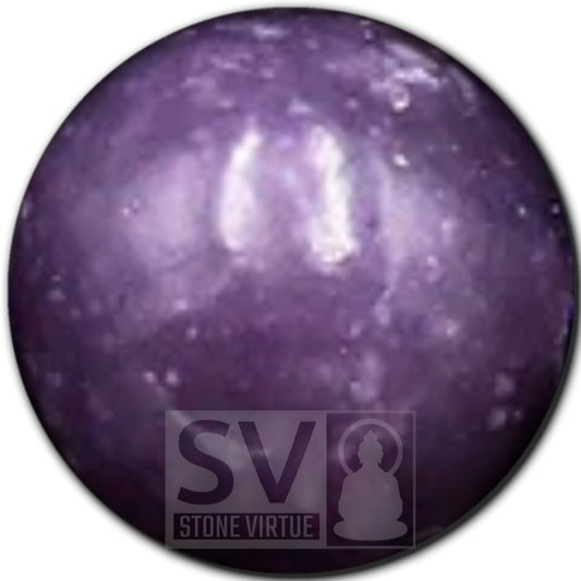 8mm natural Lepidolite bead, valued for its calming and balancing properties, reducing stress, and encouraging emotional well-being.
