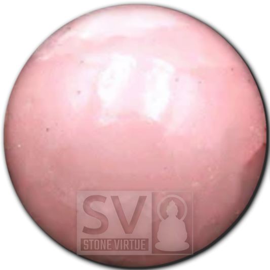 8mm natural Pink Opal bead, known for promoting emotional healing, love, and compassion, supporting a sense of calm.
