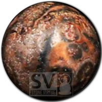 8mm natural Red Leopard Skin Jasper bead, associated with resilience, self-healing, and a connection to nature.
