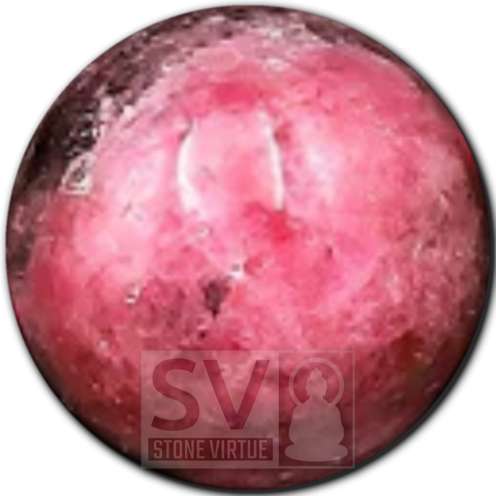 8mm natural Rhodonite bead, valued for balancing emotions, enhancing compassion, and supporting self-love and forgiveness.
