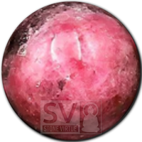 8mm natural Rhodonite bead, valued for balancing emotions, enhancing compassion, and supporting self-love and forgiveness.
