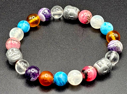 Custom bracelet featuring carefully selected gemstones known for emotional balance, stress relief, and nurturing energies.