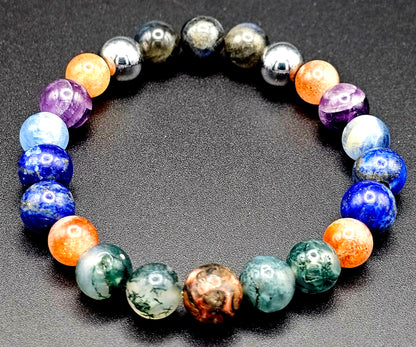 Custom bracelet featuring carefully selected gemstones known for emotional balance, stress relief, and nurturing energies.