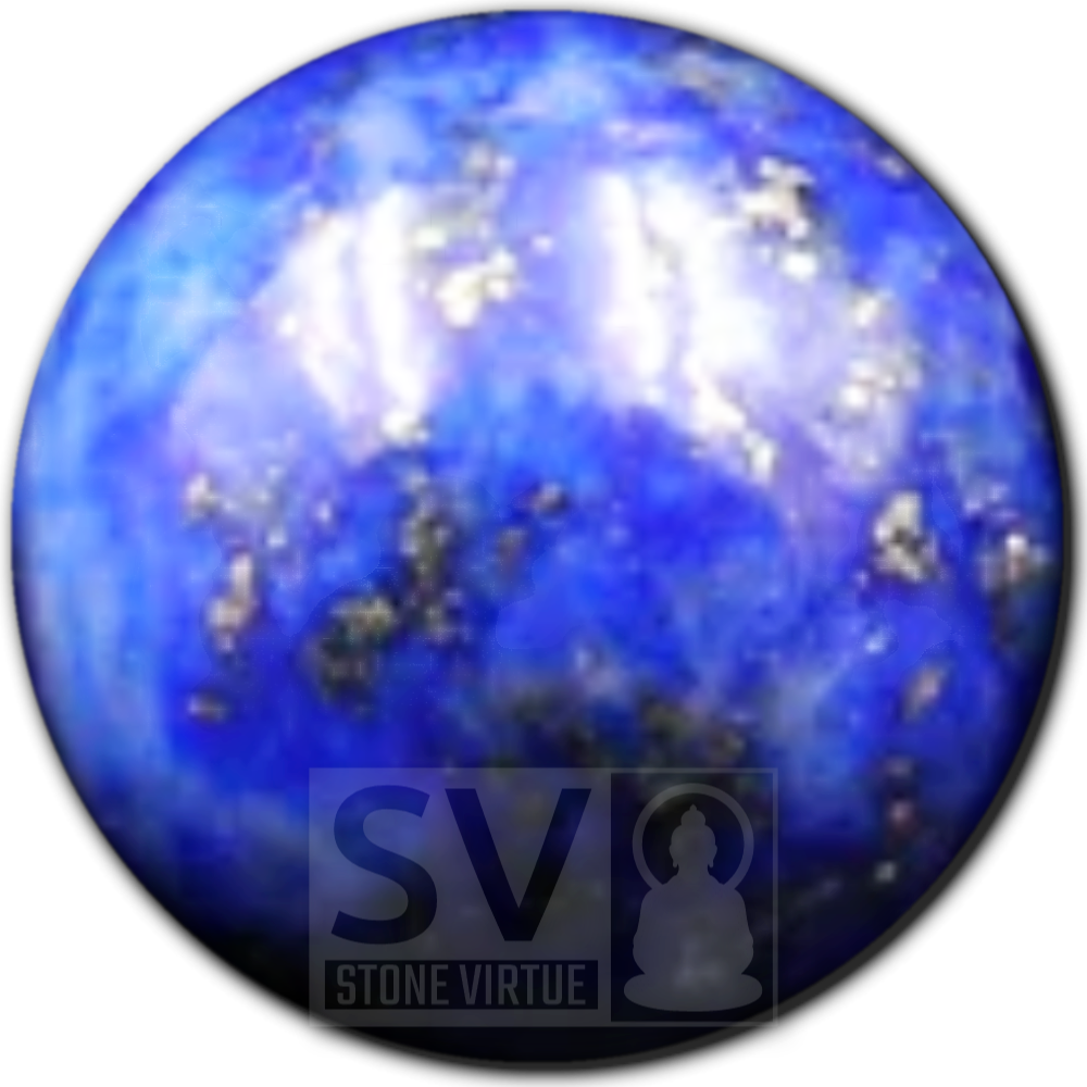 8mm natural Lapis Lazuli bead, revered for promoting wisdom, truth, and spiritual insight, fostering a deep connection to inner peace.
